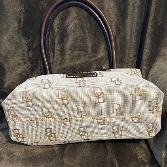 Dooney & Bourke Tan and Brown Large Tulip Tassel CanvasTote - Picture 12 of 12